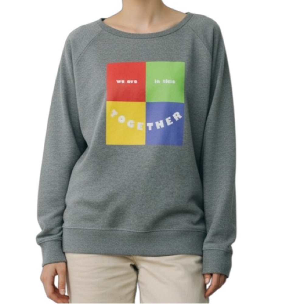 NWOT ModCloth Independent Trading Company Size L Squared Graphic Sweatshirt